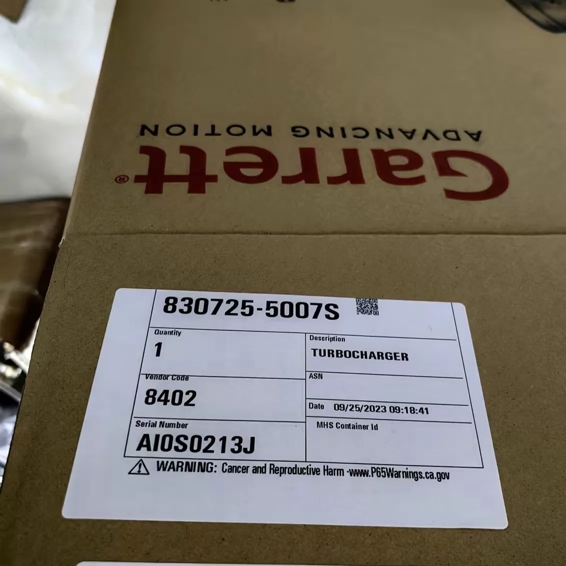 Original Garrett GTB3576KLNRV Turbo 830725-0001 17201-E0734 For Hino Range JO7E